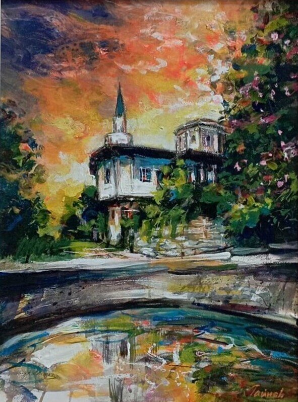 Картина-Двореца Балчик, Залез