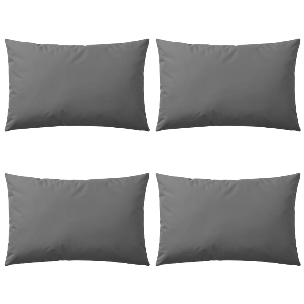 Градински възглавници, 4 бр, 60x40 см, сиви