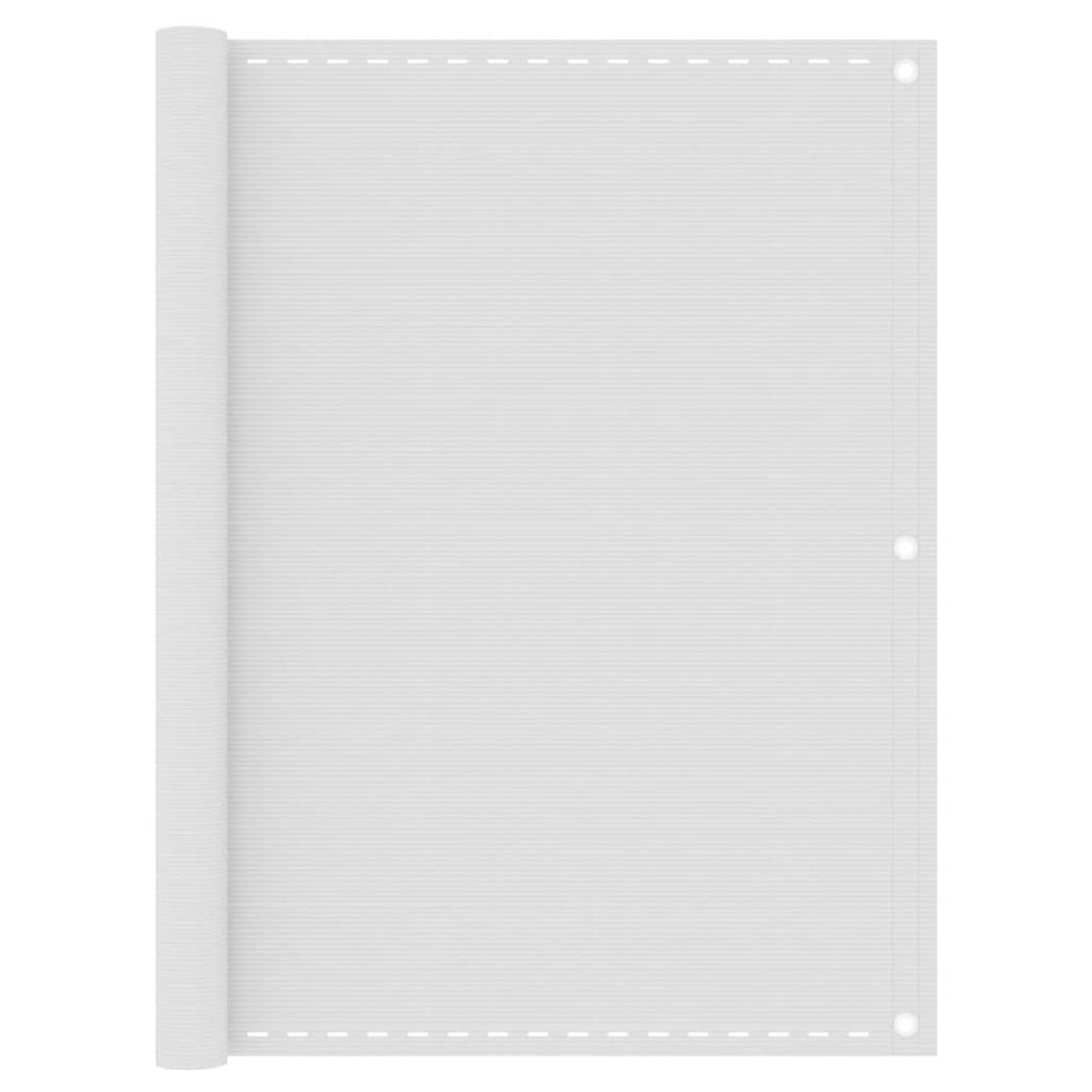 Балконски параван, бял, 120x500 см, HDPE