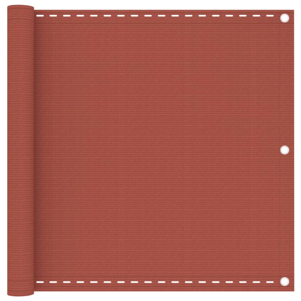 Балконски параван, теракота, 90x600 см, HDPE
