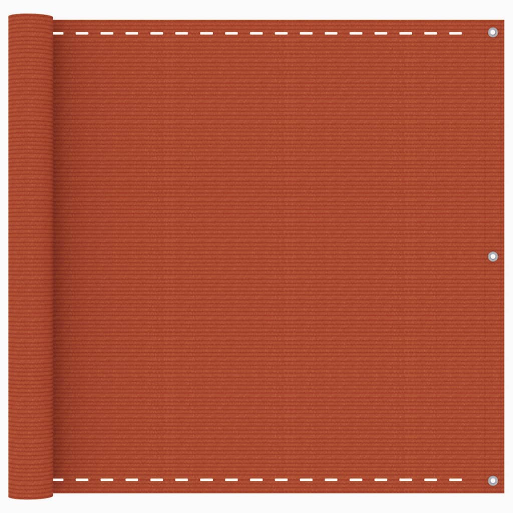 Балконски параван, оранжев, 90x500 см, HDPE
