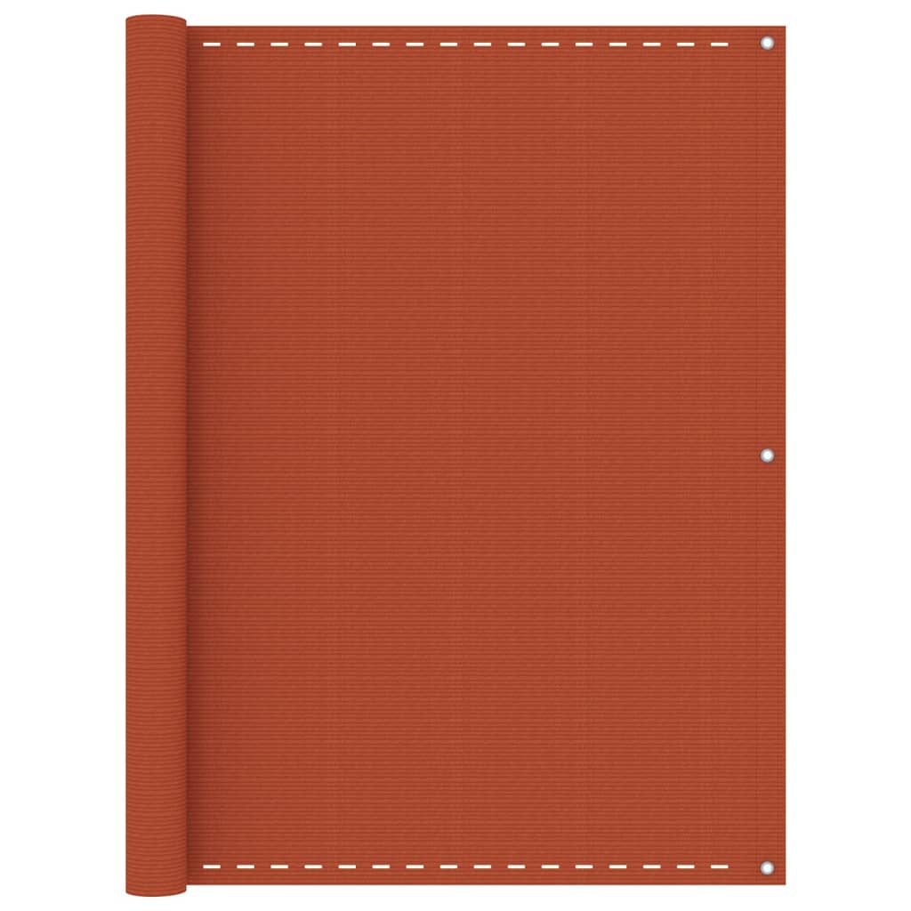 Балконски параван, оранжев, 120x500 см, HDPE