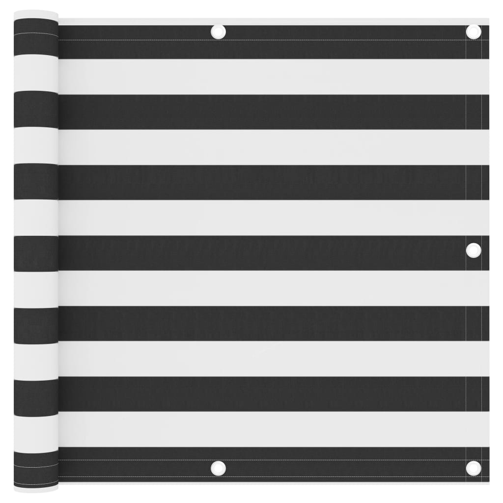 Балконски параван, антрацит и бяло, 90x500 см, оксфорд плат