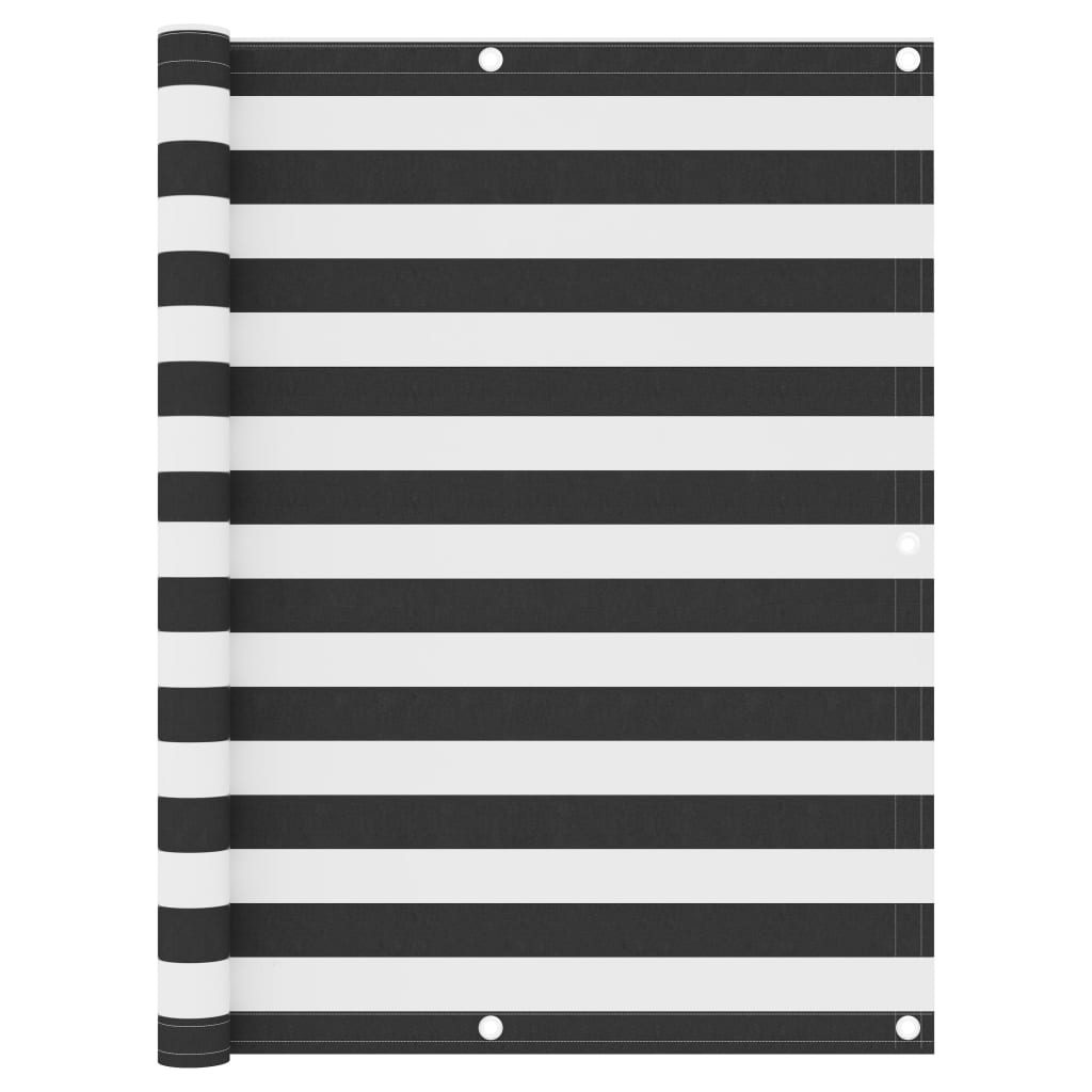 Балконски параван, антрацит и бяло, 120x300 см, оксфорд плат