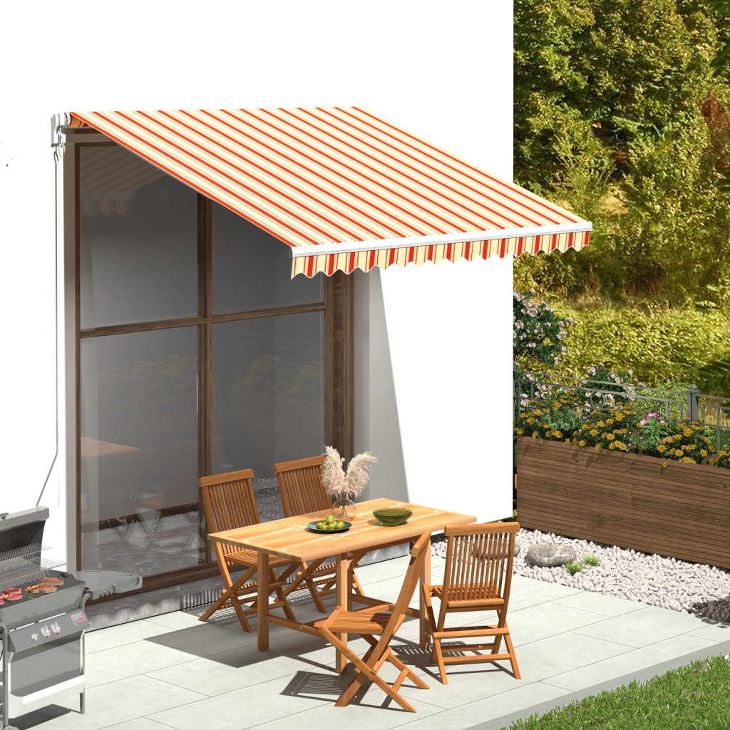 Резервно платнище за тенти, жълто и оранжево, 3х2,5 м