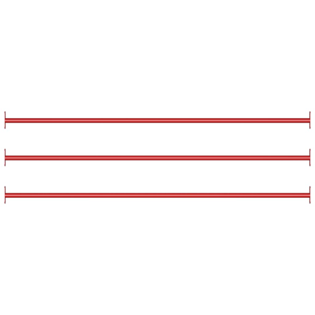 Лостове за упражнения, 3 бр, 125 см, стомана, червени