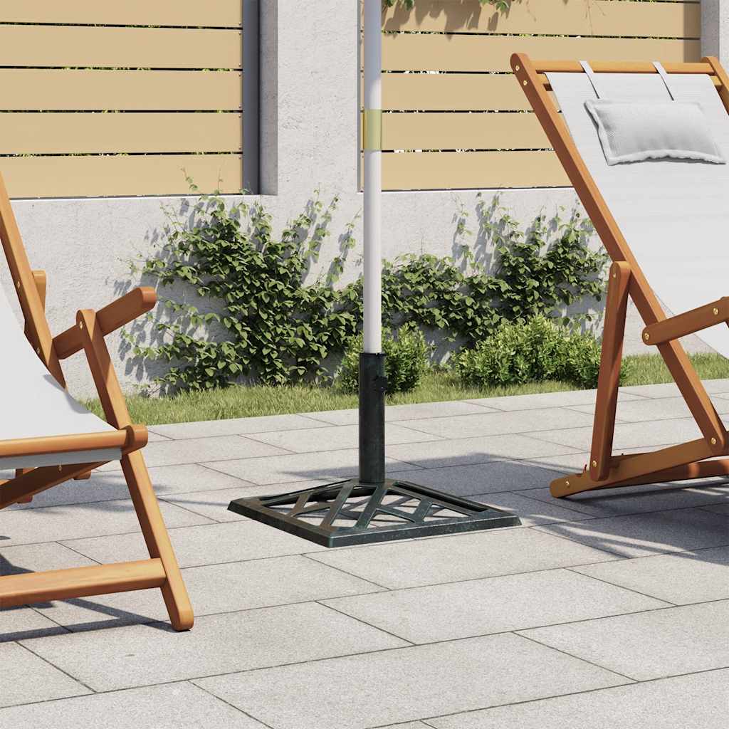 Основа за чадър, зелена, 44x44x31 см, чугун