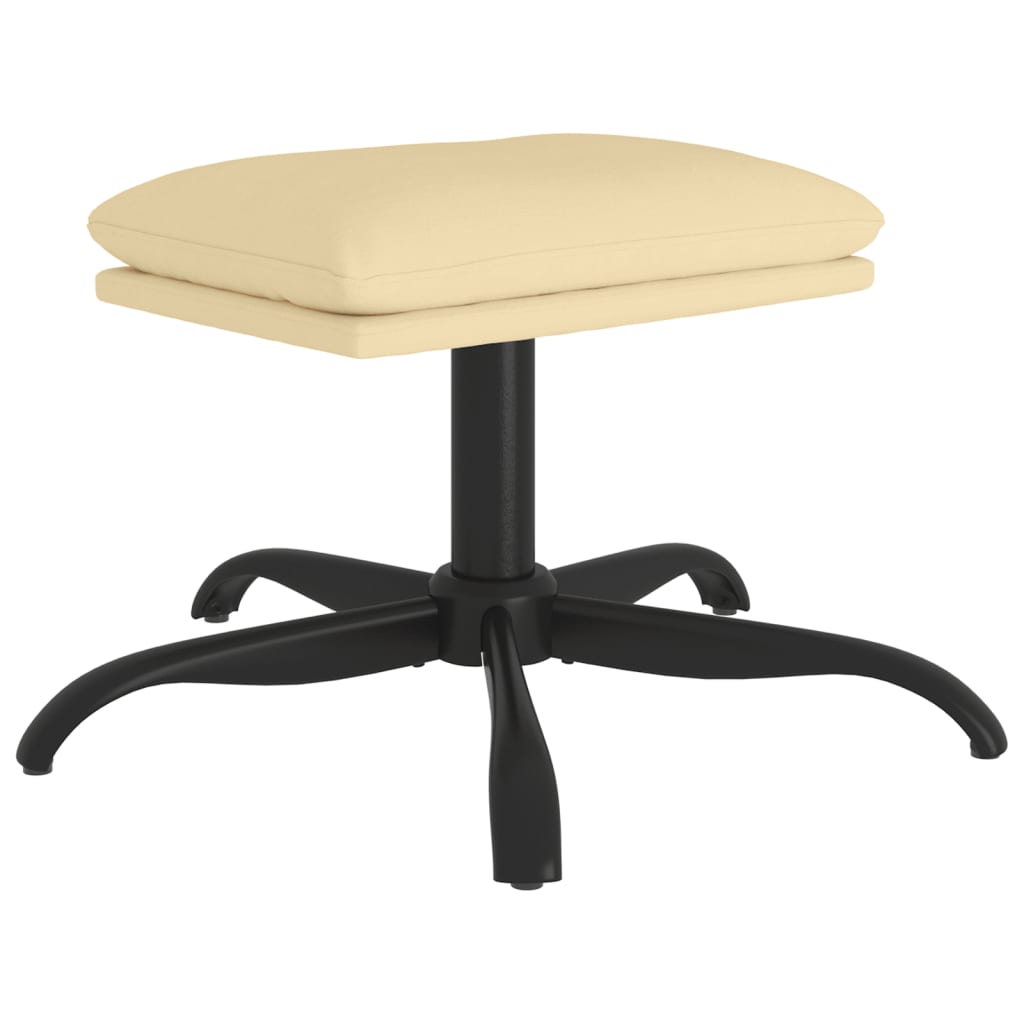 Табуретка, кремаво, бяла, 60x60x36 см, кадифе Табуретка, кремаво, бяла, 60x60x36 см, кадифе