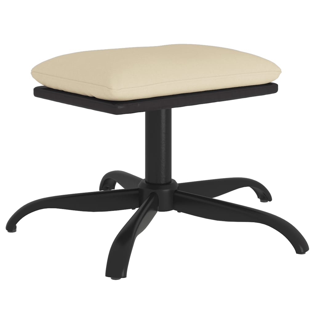 Табуретка, кремава, 60x60x36 см, текстил и изкуствена кожа Табуретка, кремава, 60x60x36 см, текстил и изкуствена кожа