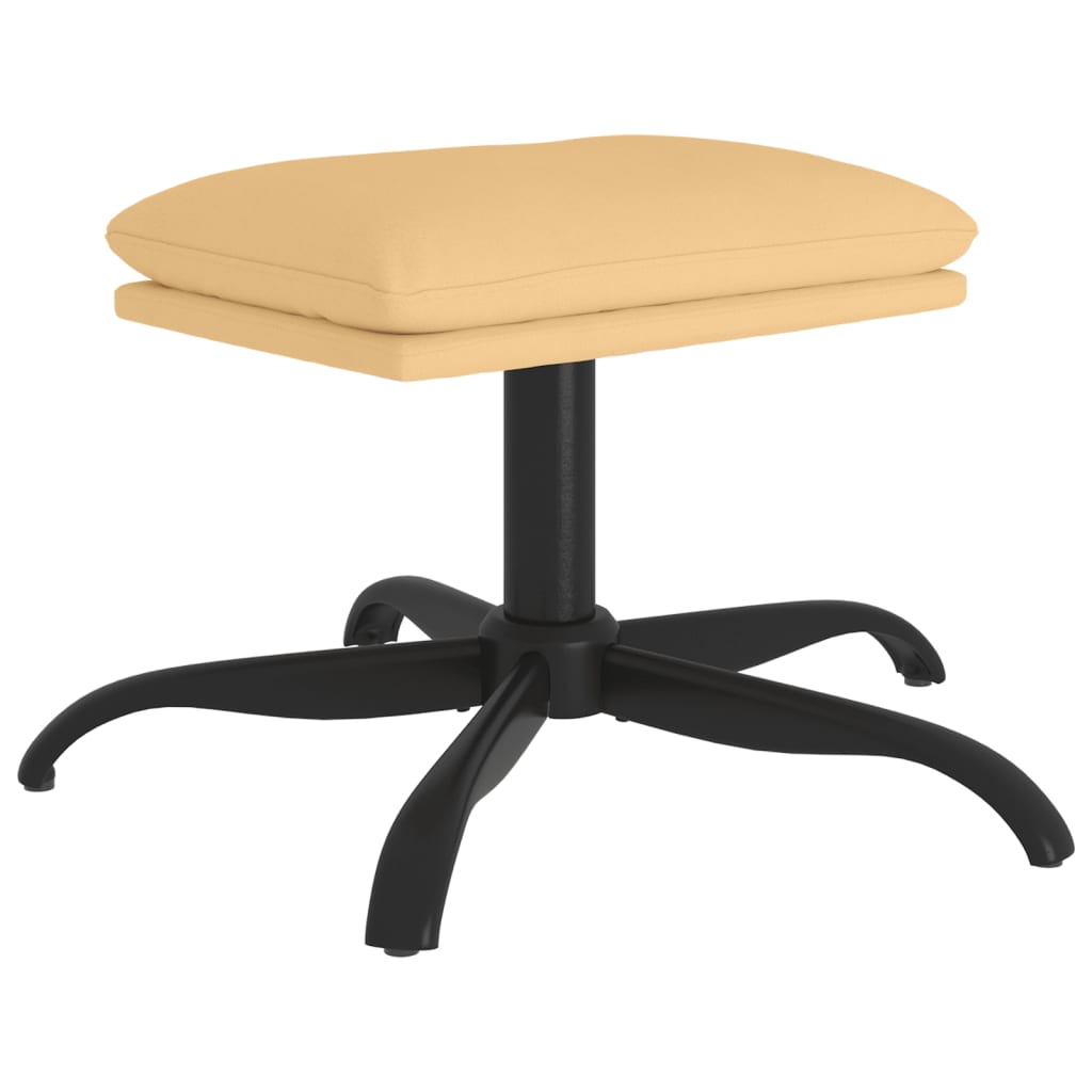 Табуретка, кремава, 60x60x36 см, плат микрофибър Табуретка, кремава, 60x60x36 см, плат микрофибър