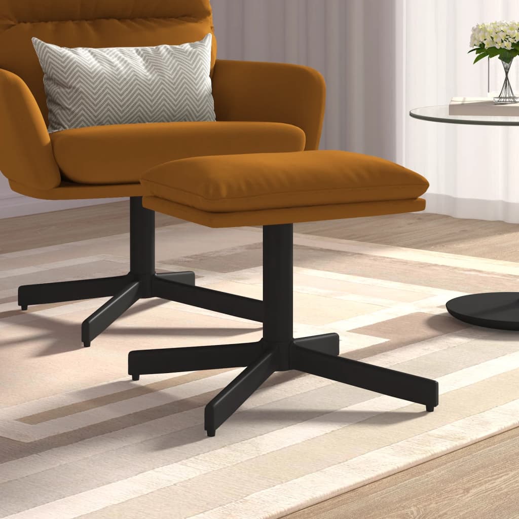 Табуретка, кафява, 60x60x36 см, кадифе