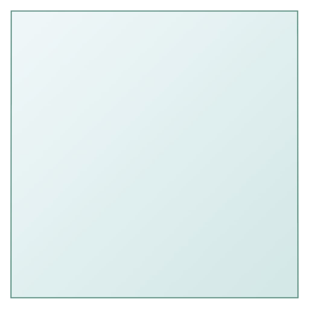 Плот за маса, прозрачен, 30x30 см, закалено стъкло