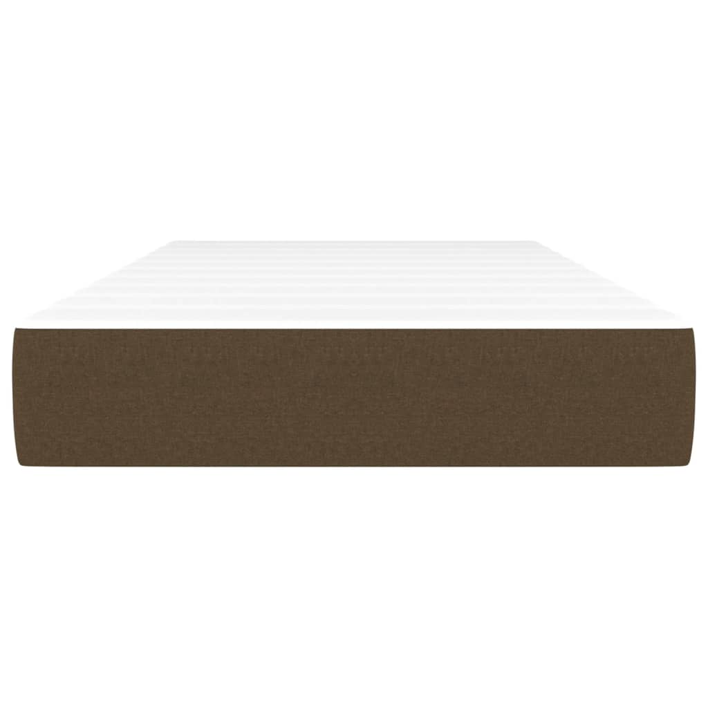Матрак за легло с покет пружини тъмнокафяв 90x200x20 см плат Матрак за легло с покет пружини тъмнокафяв 90x200x20 см плат