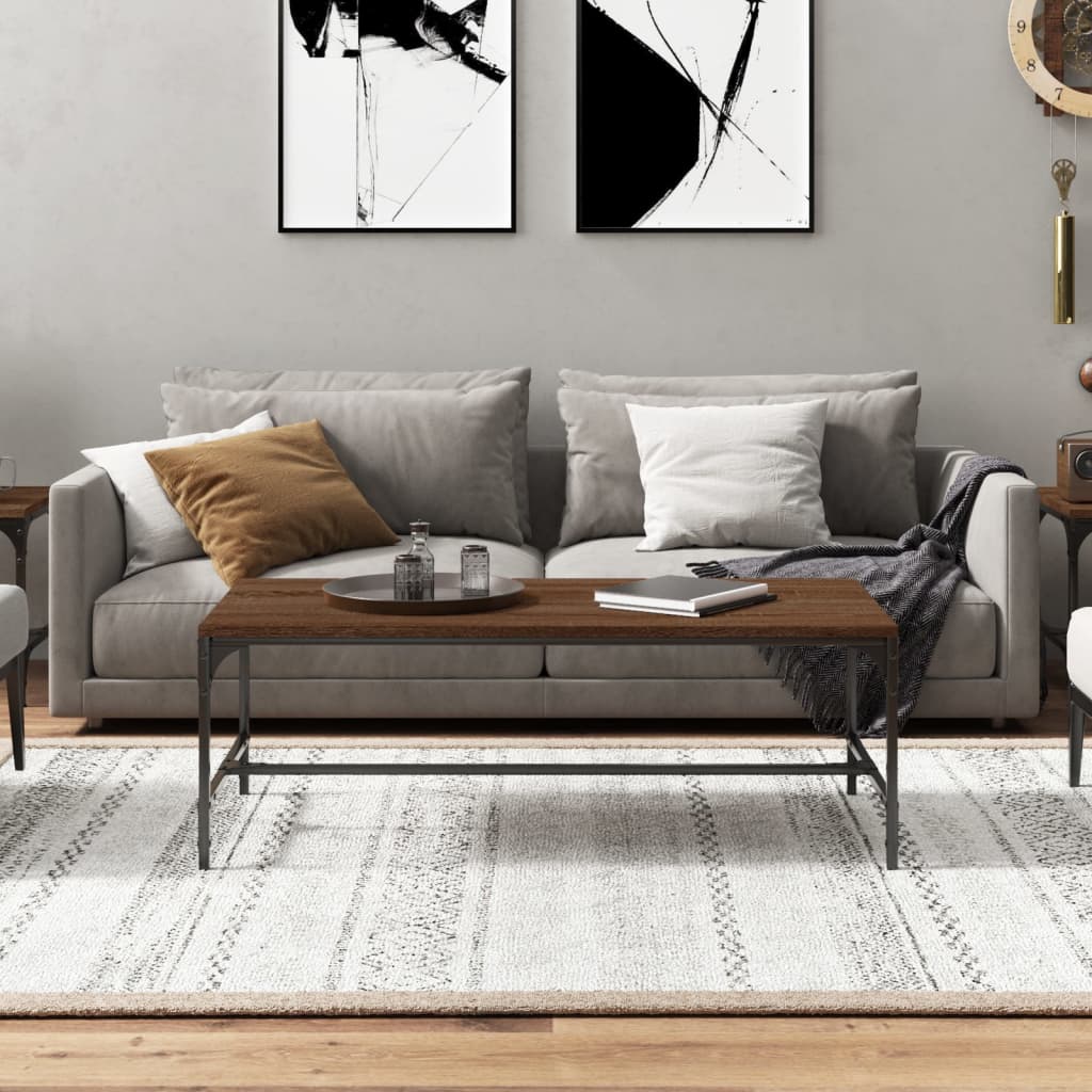 Кафе маса, кафяв дъб, 100x50x35 см, инженерно дърво Кафе маса, кафяв дъб, 100x50x35 см, инженерно дърво