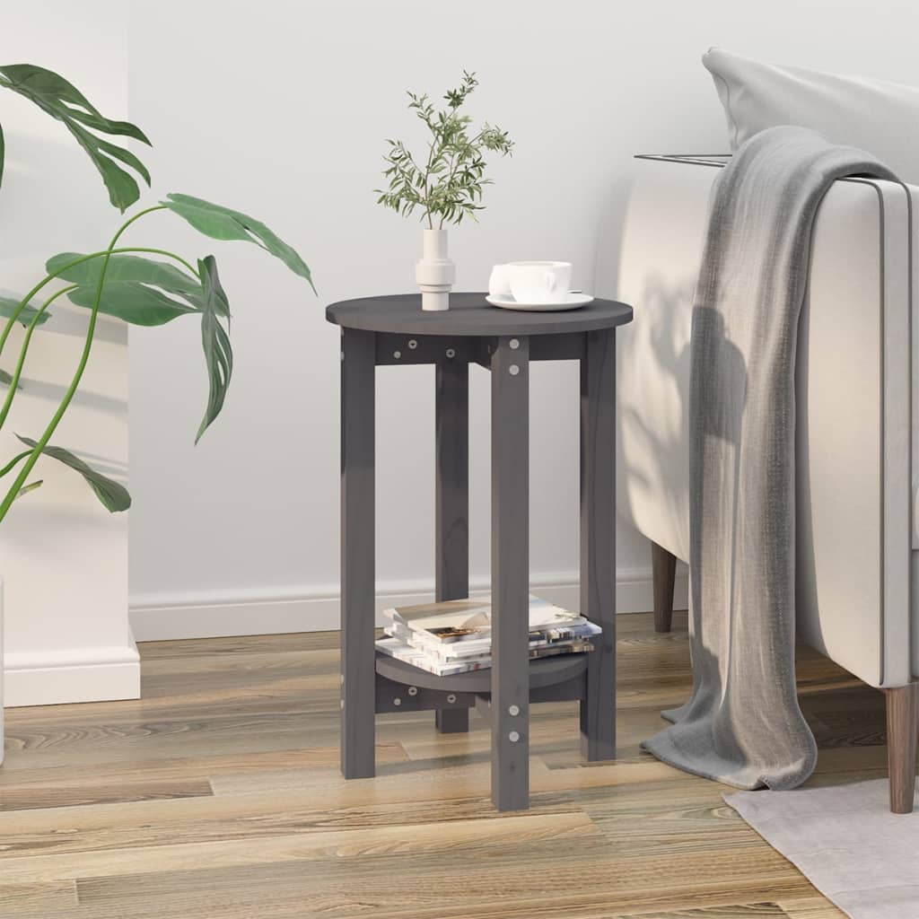 Кафе маса, сива, ? 40x60 см, борово дърво масив