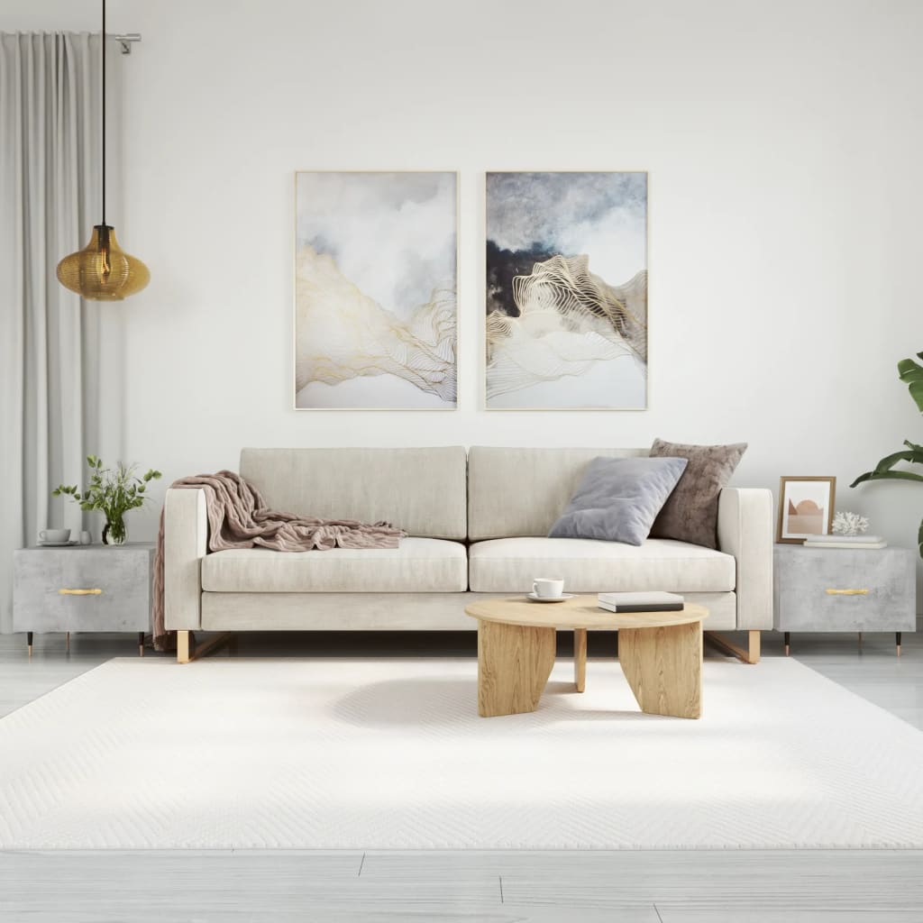 Кафе маси, 2 бр, Бетонно сиво, 50x50x40 см, инженерно дърво