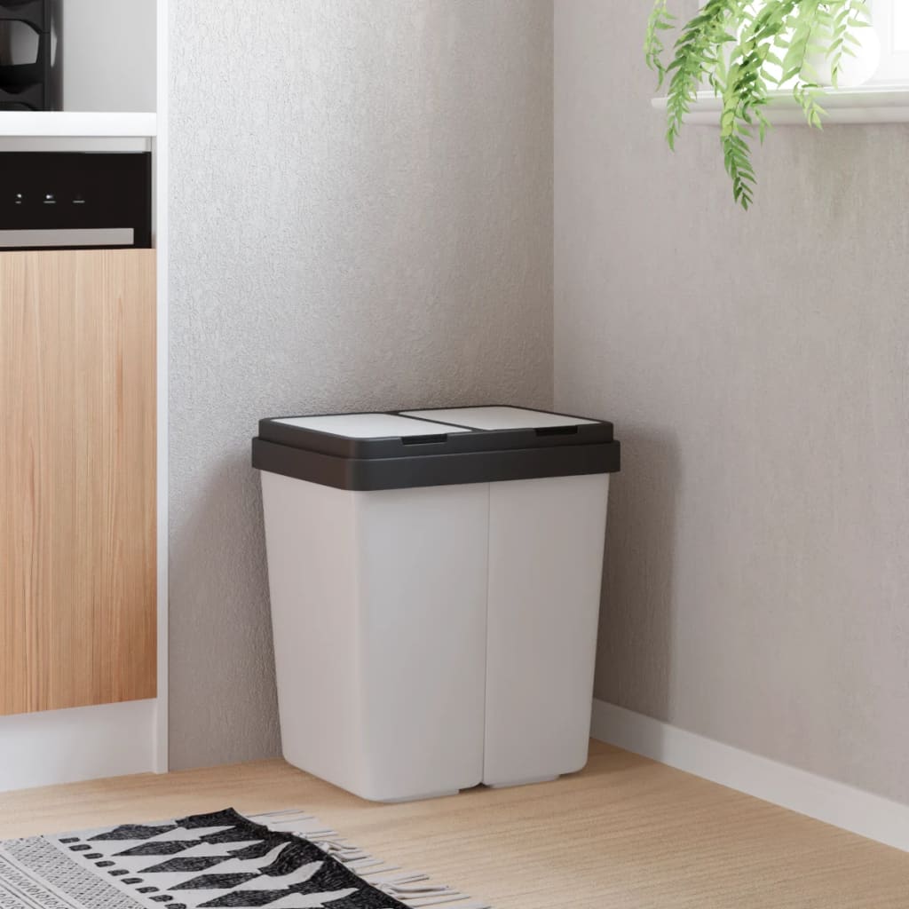 Двоен кош бял 2x25 л