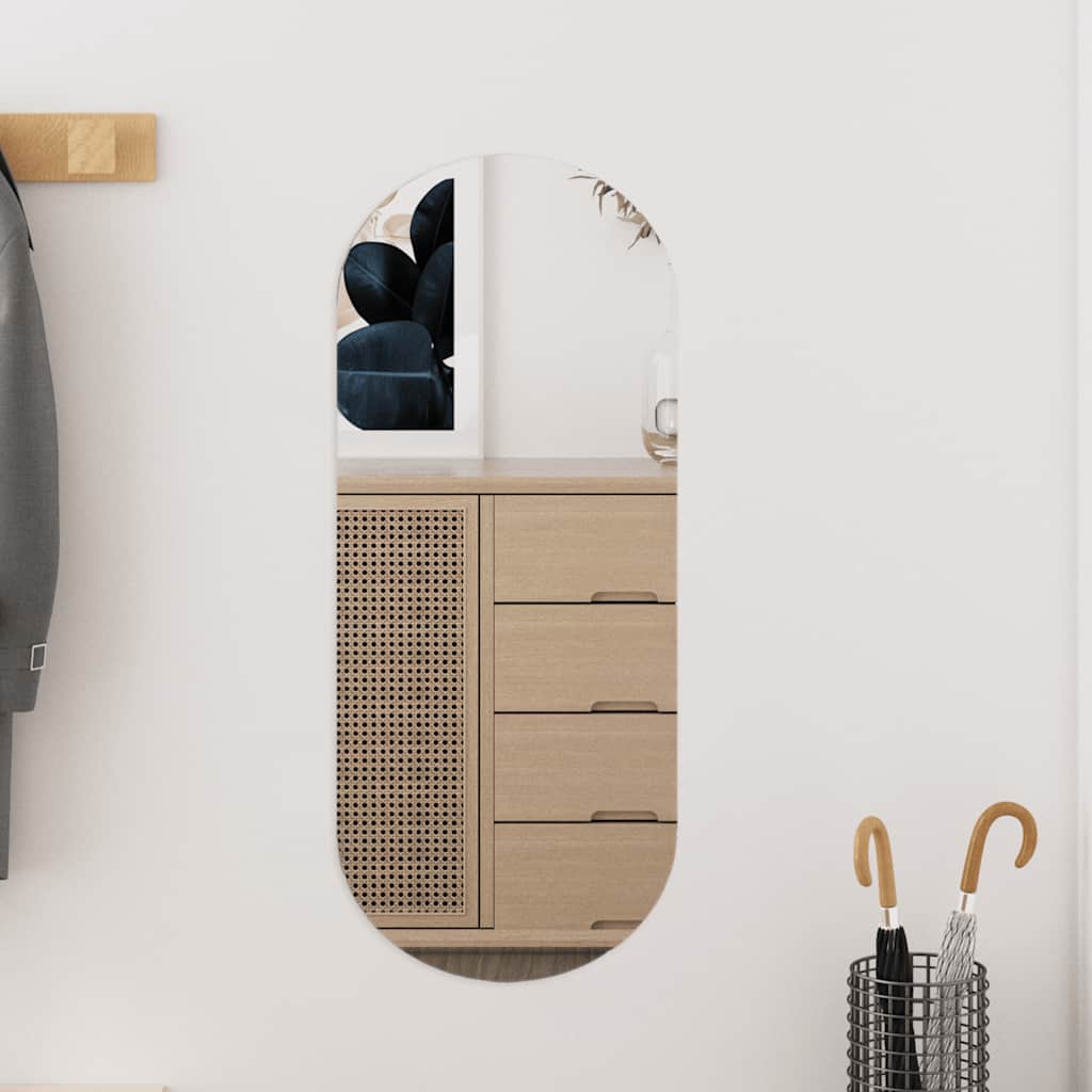 Стенно огледало 25x60 см стъкло овално