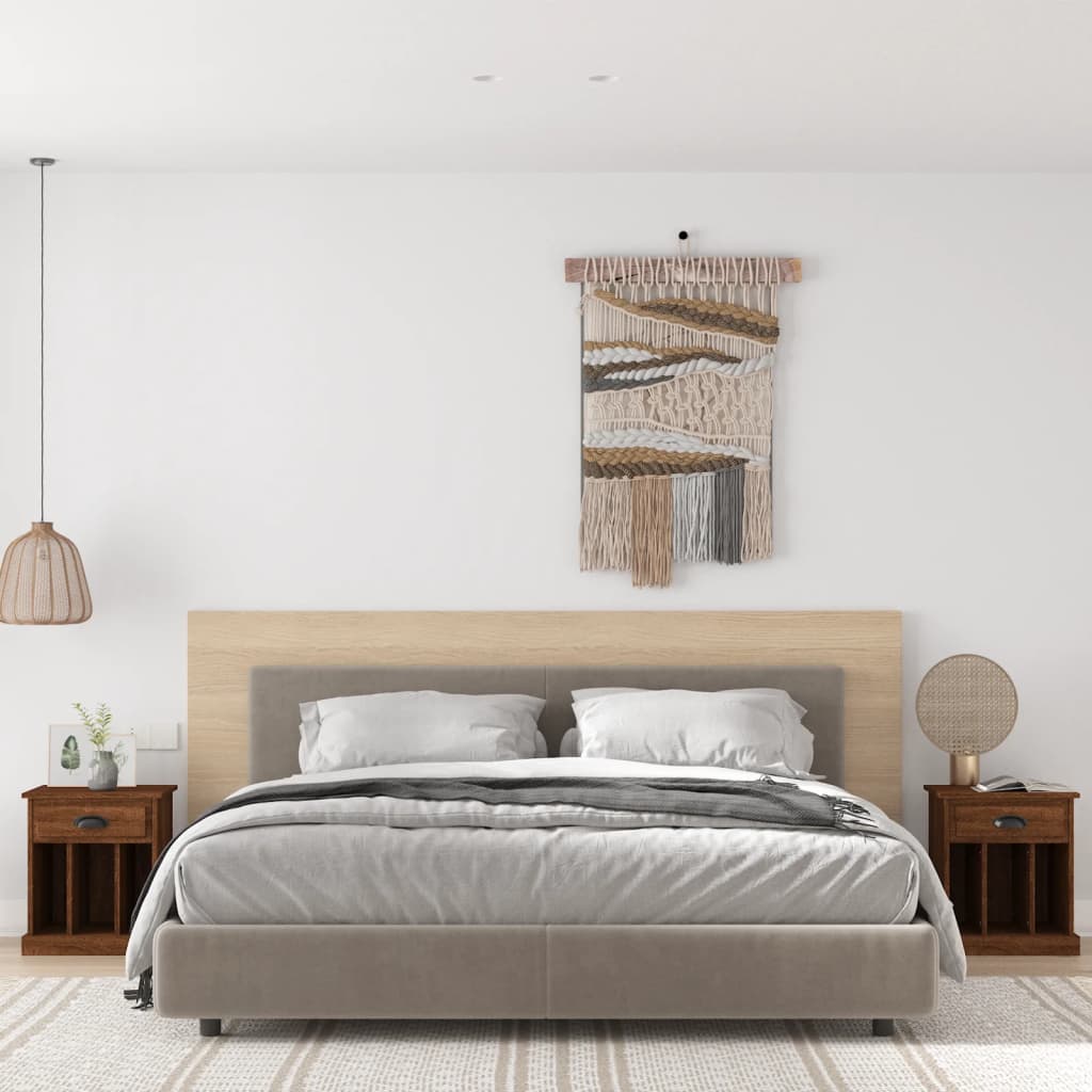 Нощни шкафчета, 2 бр, кафяв дъб, 43x36x50 см