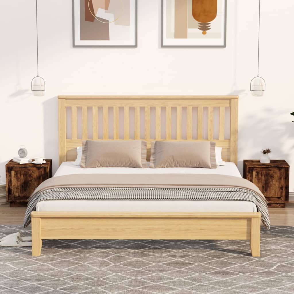 Нощни шкафчета 2, бр опушен дъб, 44x35x45 см, инженерно дърво