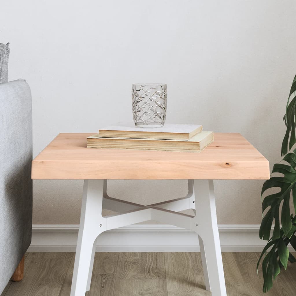 Плот за маса 40x40x(2-4) см необработено масивно дърво жив ръб