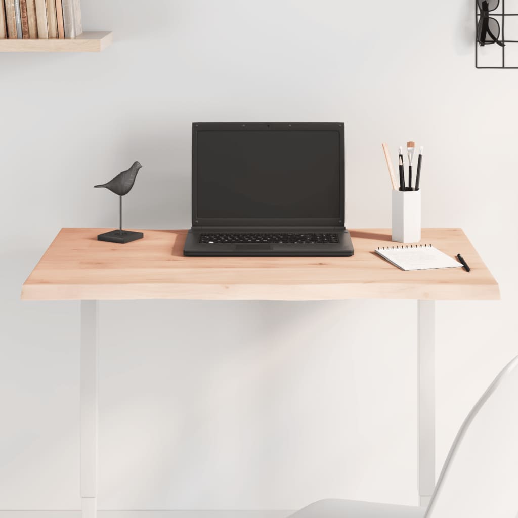 Плот за маса 80x50x2 см необработено масивно дърво дъб жив ръб