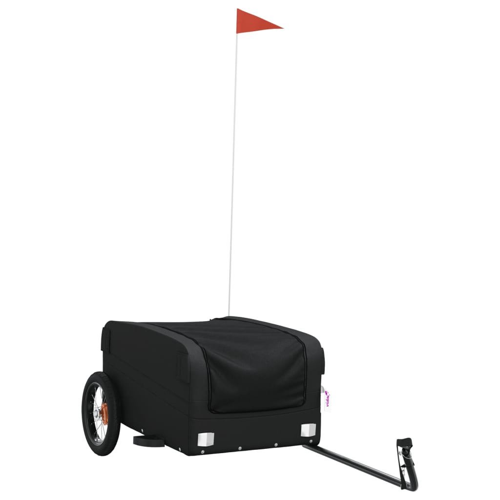 Ремарке за велосипед, черно, 30 кг, желязо Ремарке за велосипед, черно, 30 кг, желязо