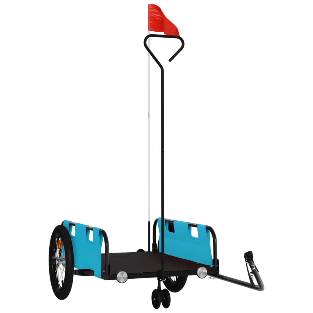 Ремарке за колело, син, Оксфорд плат и желязо Ремарке за колело, син, Оксфорд плат и желязо