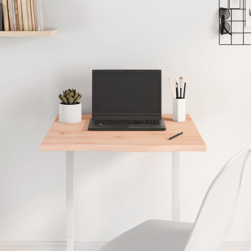 Плот за маса, 60x60x2 см, необработен масивен дъб