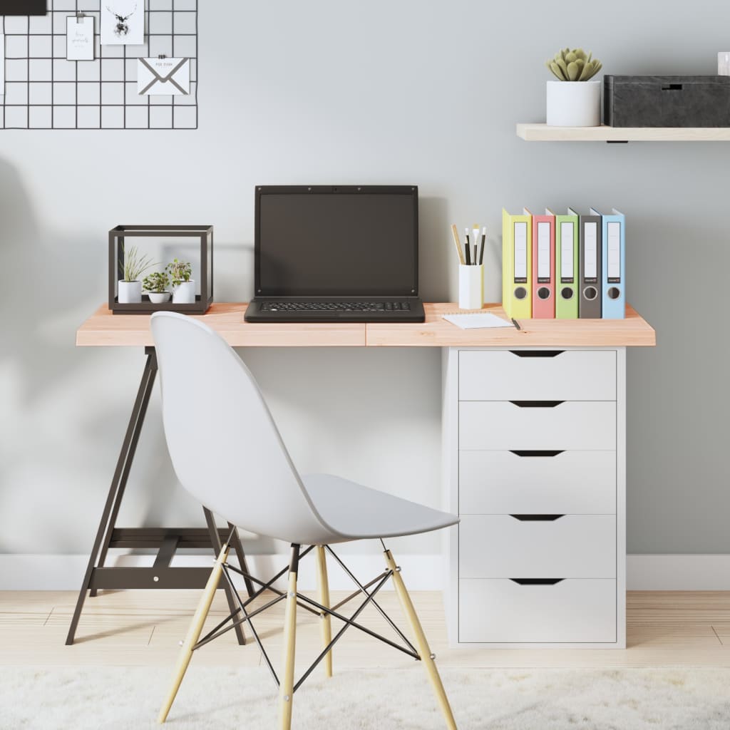 Плот за маса, 120x50x(2-4) см, необработен масивен дъб