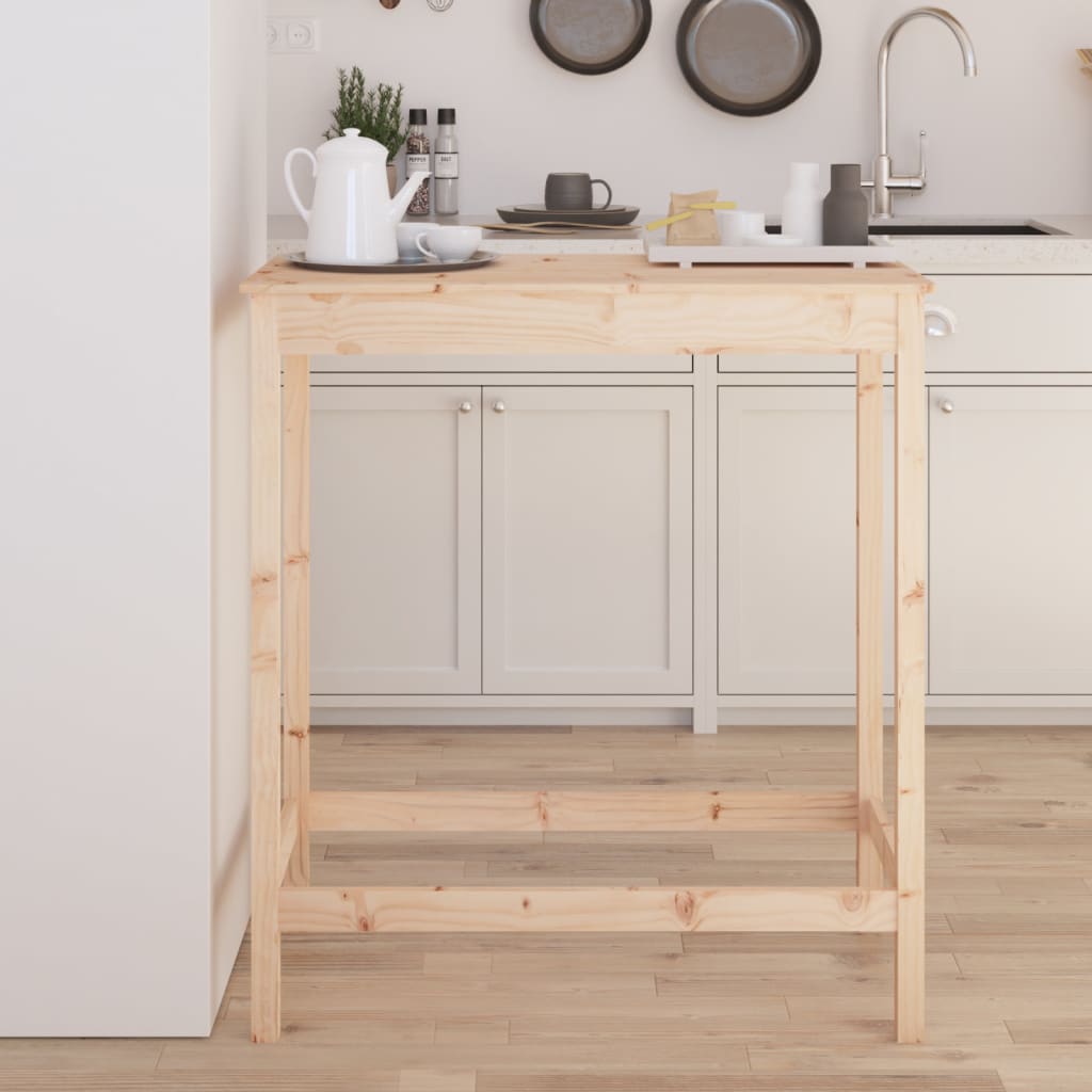 Бар маса, 100x50x110 см, борово дърво масив