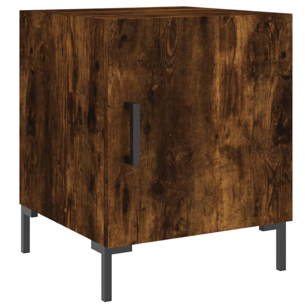 Нощни шкафчета 2 бр опушен дъб 40x40x50 см инженерно дърво Нощни шкафчета 2 бр опушен дъб 40x40x50 см инженерно дърво