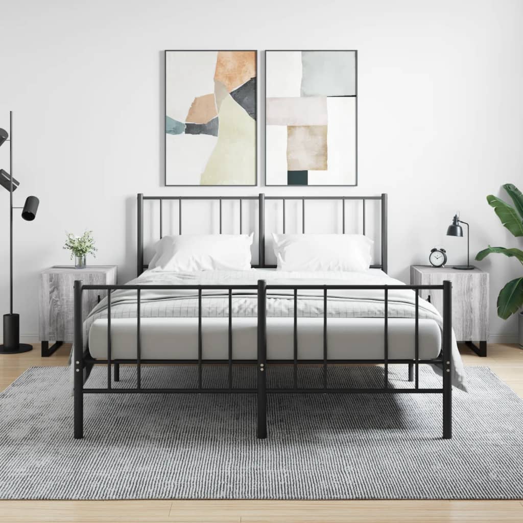 Нощни шкафчета, 2 бр, сив сонома, 40x40x50 см, инженерно дърво