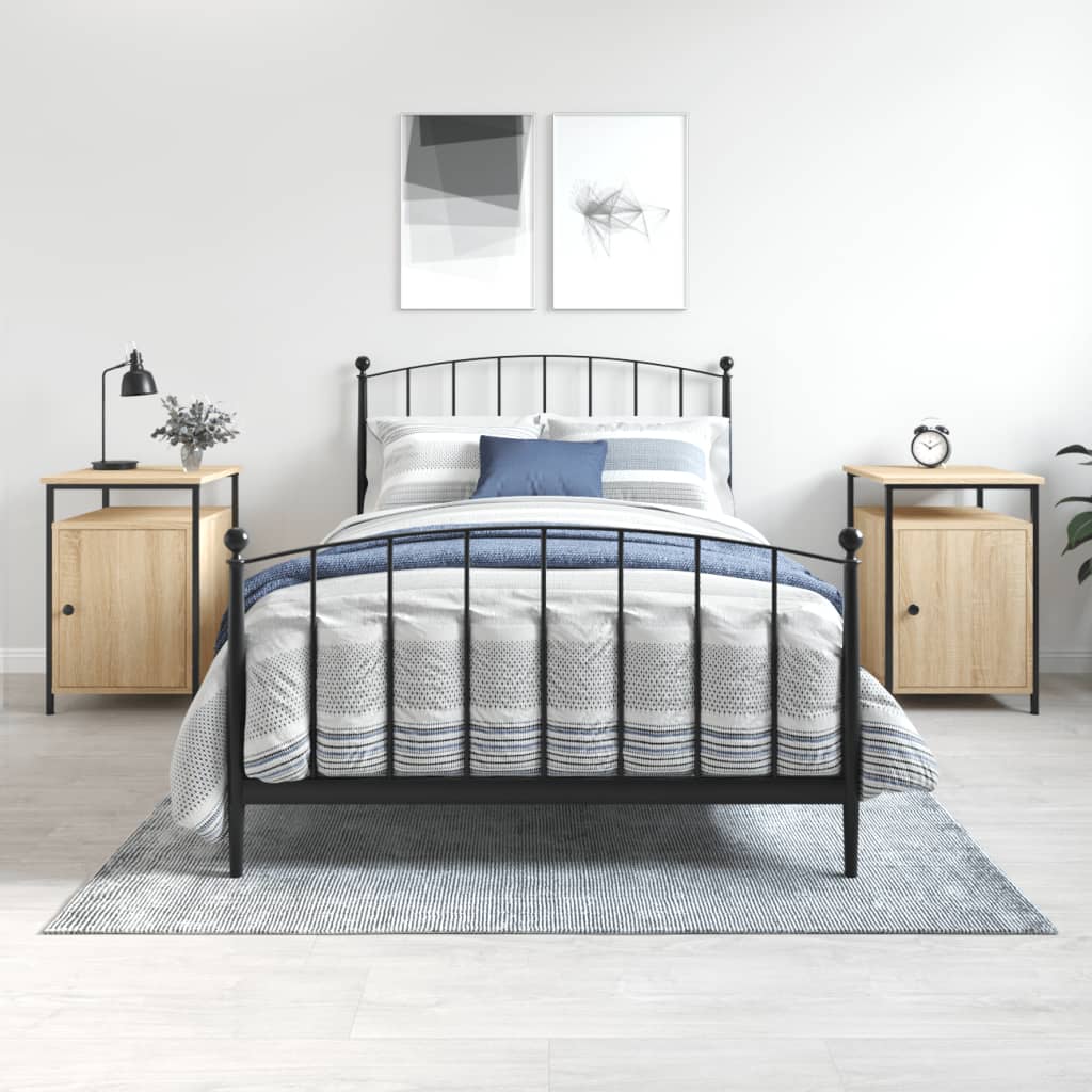 Нощни шкафчета, 2 бр, сонома дъб, 40x42x60 см, инженерно дърво