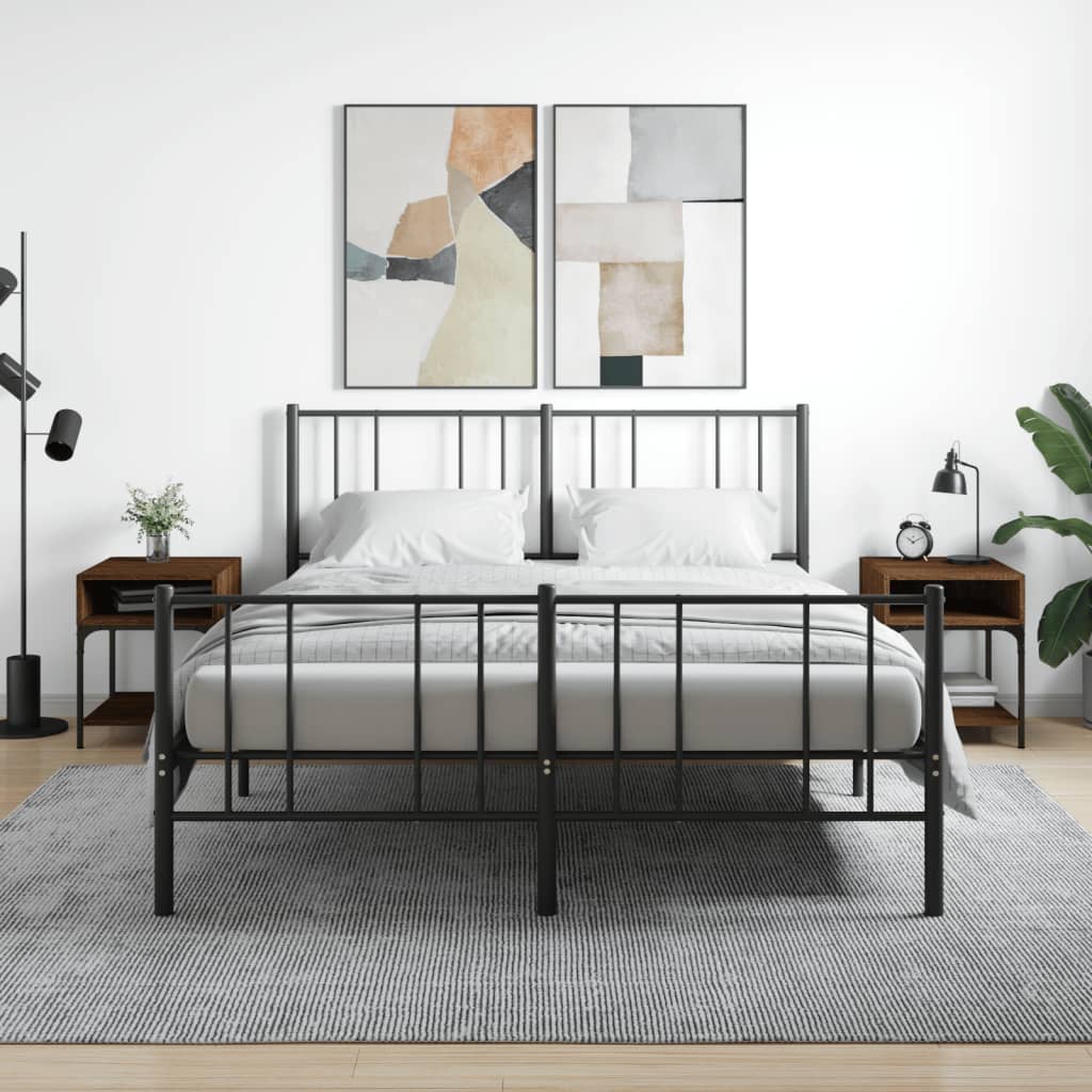 Нощни масички, 2 бр, кафяв дъб, 40x41x50 см, инженерно дърво