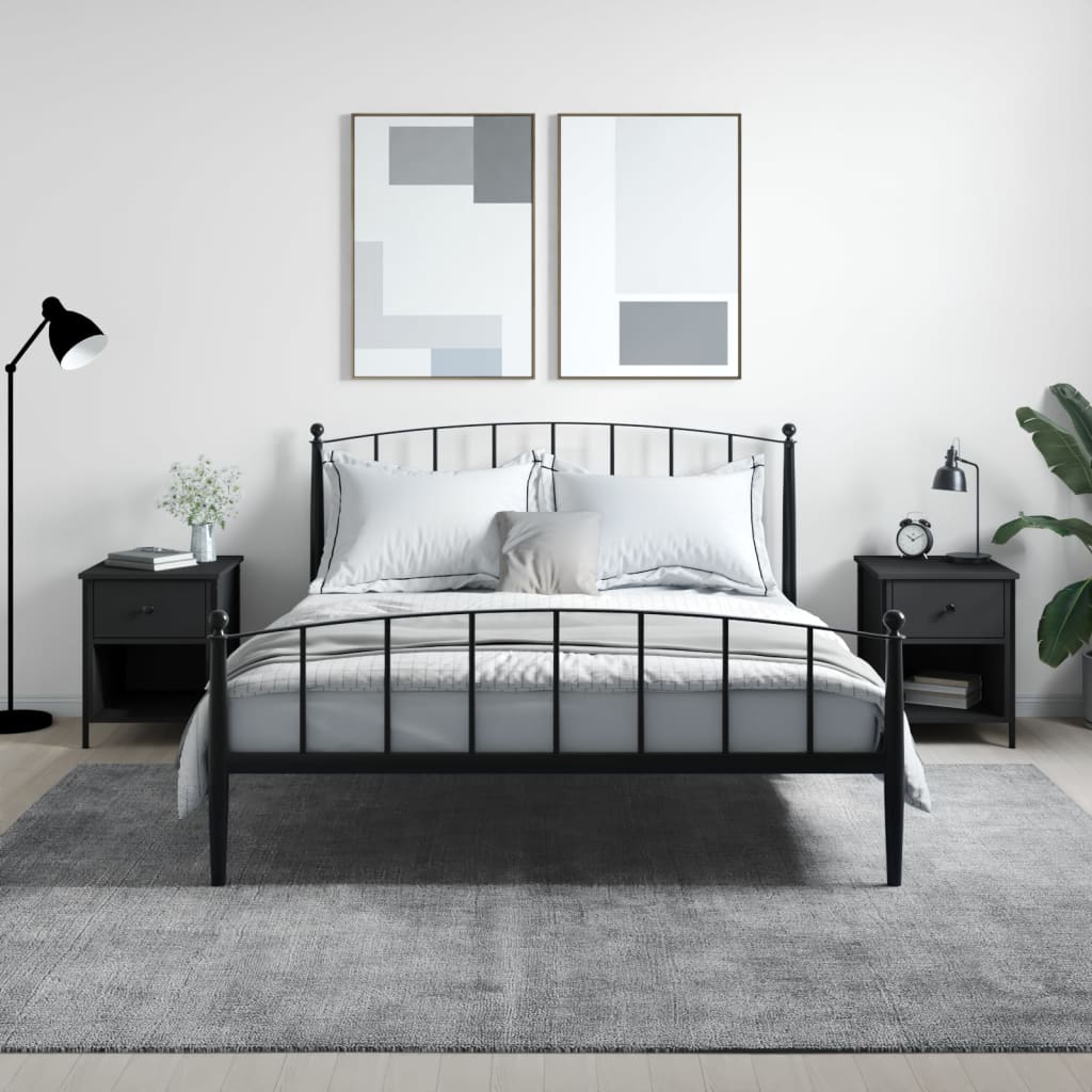 Нощни шкафчета 2 бр черни 40x42x50 см инженерно дърво