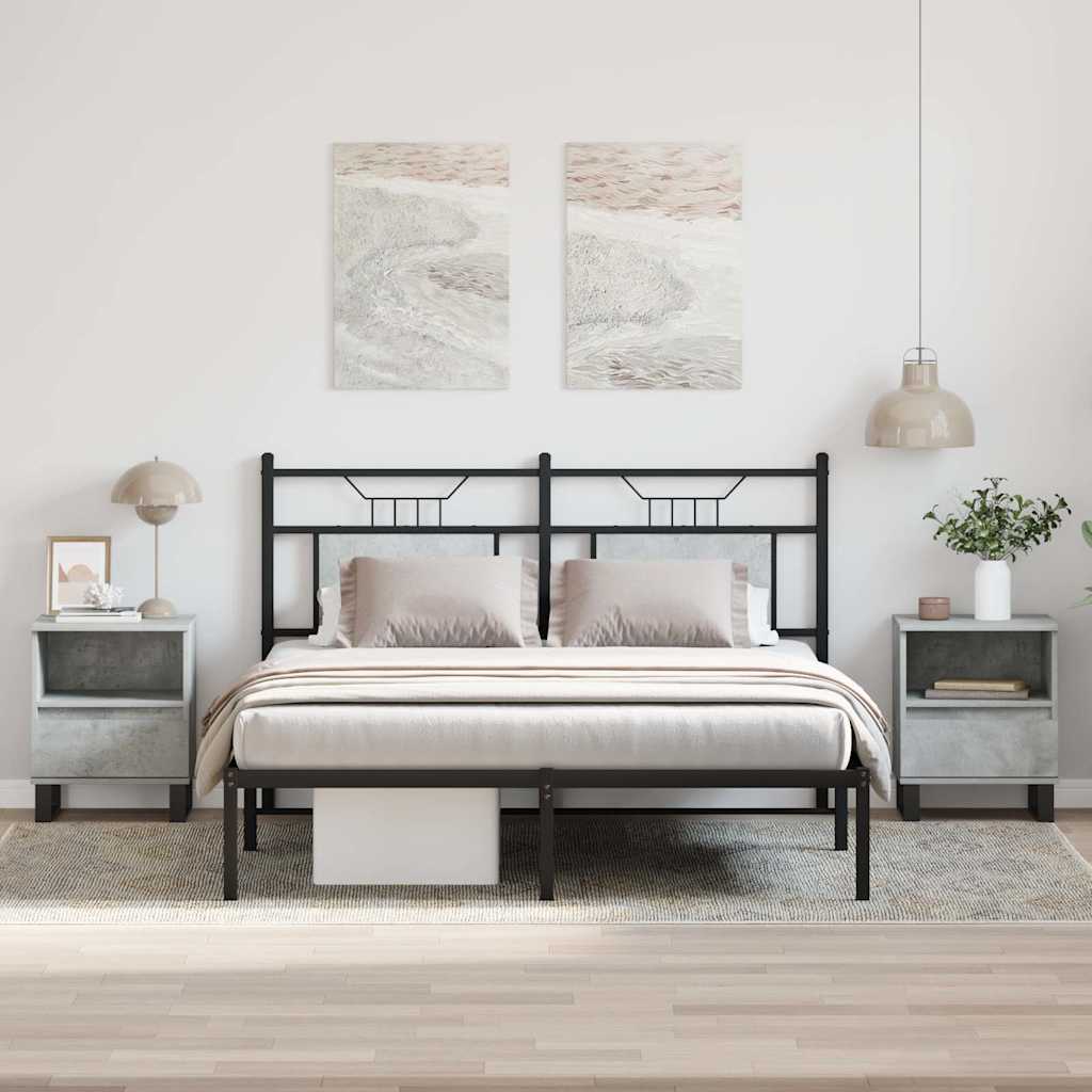 Нощни шкафчета 2 бр бетонно сив 40x35x50 см инженерна дървесина