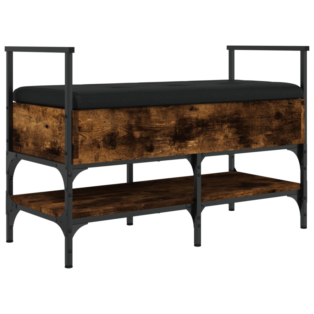 Пейка за обувки, опушен дъб, 85,5x42x57,5 см, инженерно дърво Пейка за обувки, опушен дъб, 85,5x42x57,5 см, инженерно дърво