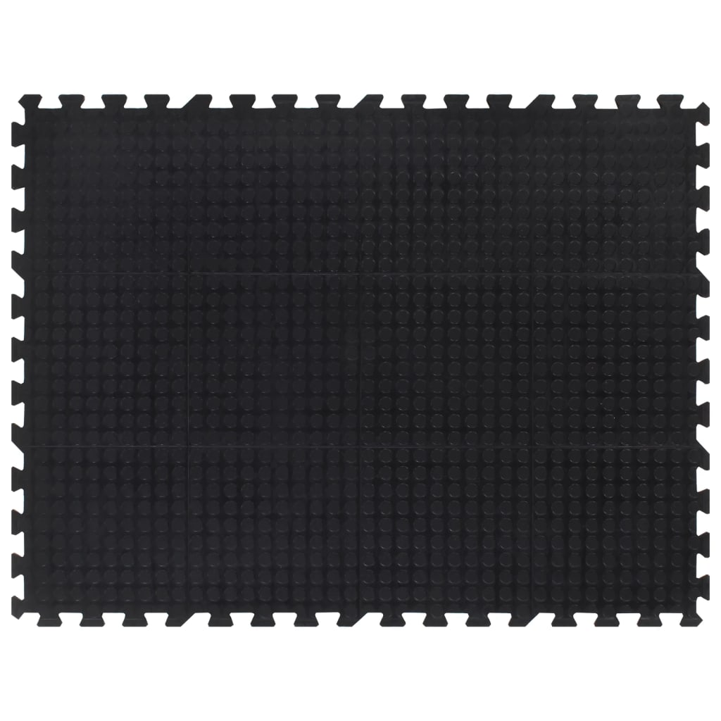 Гумена подова плочка черна 12 мм 90x120 см