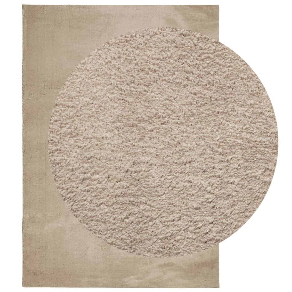 Килим HUARTE с къс косъм, мек и миещ се, пясъчен, 140x200 см Килим HUARTE с къс косъм, мек и миещ се, пясъчен, 140x200 см