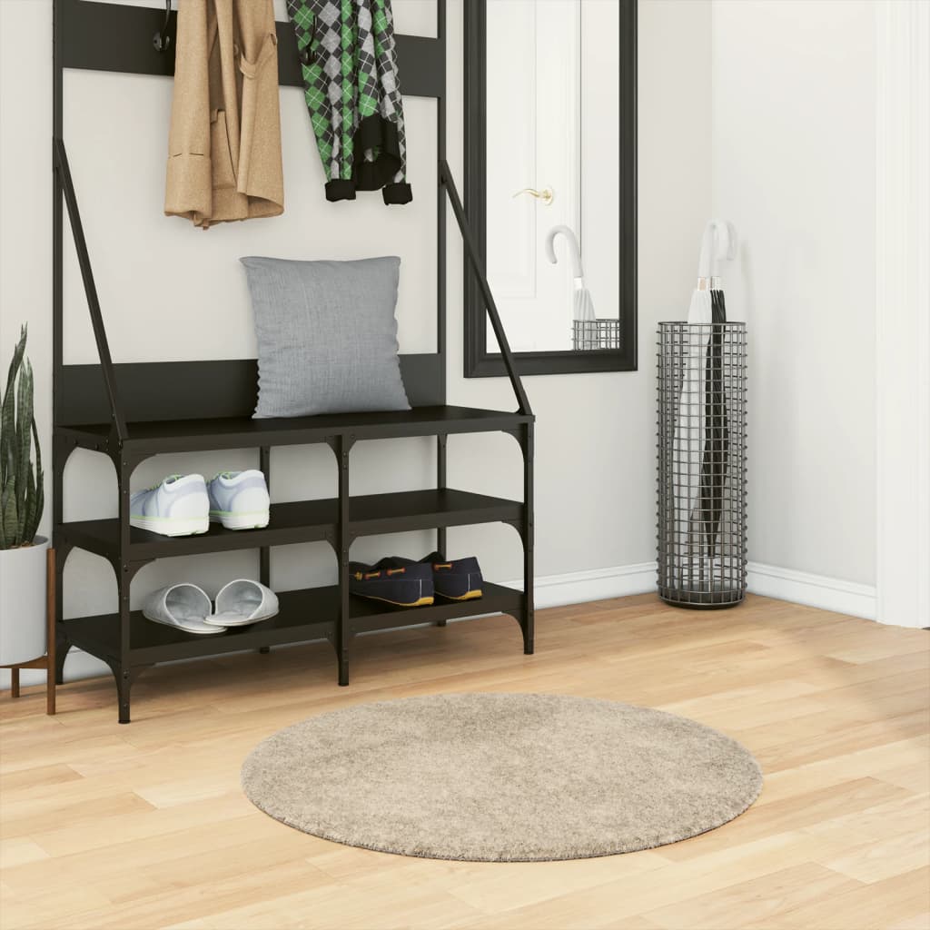 Килим ISTAN с дълъг косъм, лъскава визия, бежов, ? 80 см