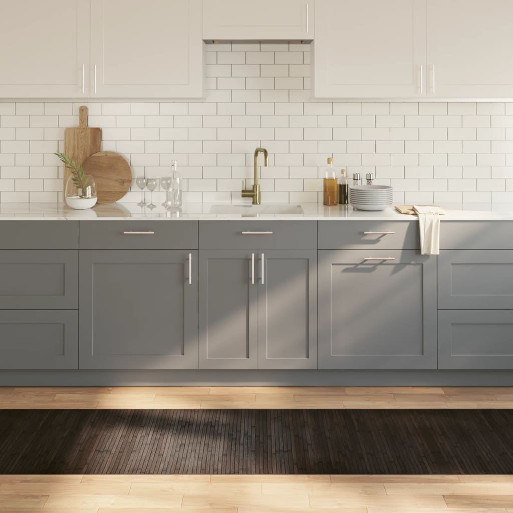 Килим, правоъгълен, тъмнокафяв, 70x500 см, бамбук