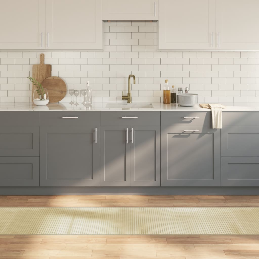 Килим, правоъгълен, светъл натурален, 60x500 см, бамбук