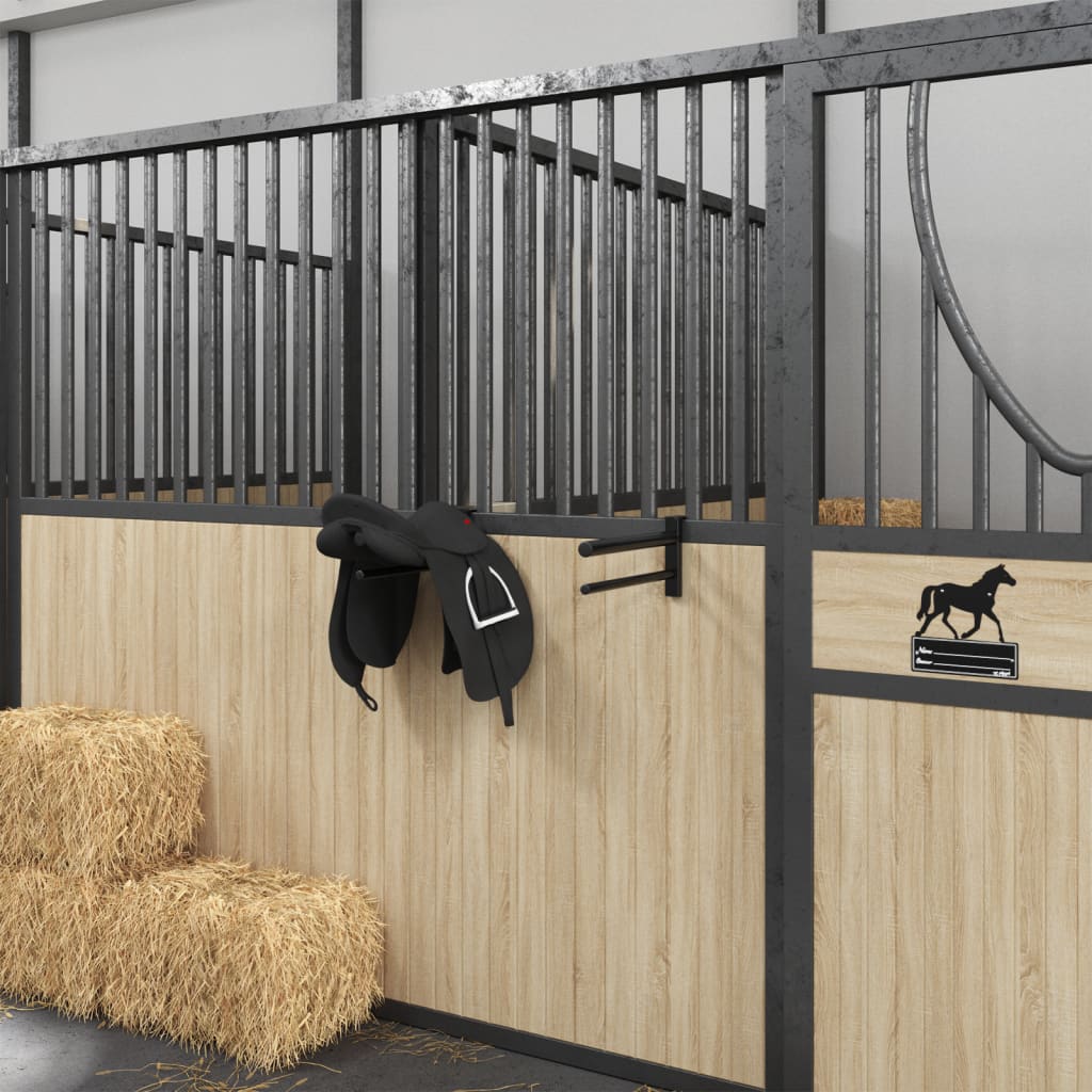 Стойка за седло, с две рамена, преносима, черна, желязо