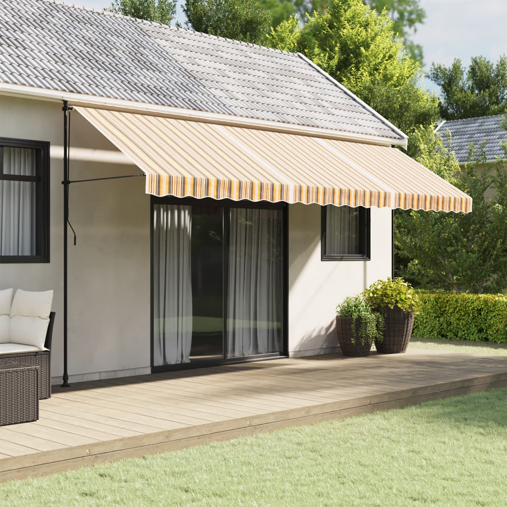 Резервно платнище за тенти, разноцветни ивици, 5x3,5 м