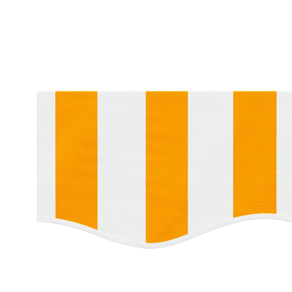 Резервно платнище за волан за тенти, жълто-бели ленти, 4 м Резервно платнище за волан за тенти, жълто-бели ленти, 4 м