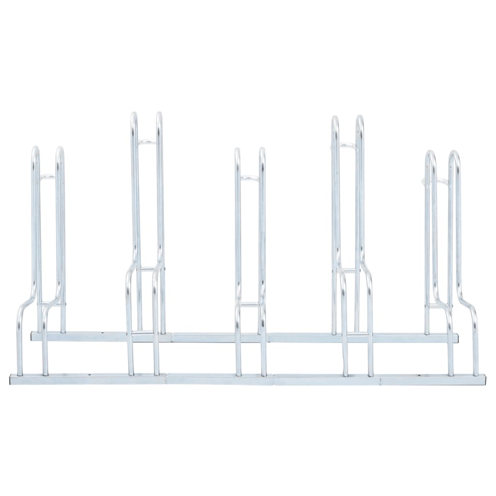 Стойка за 5 велосипеда подова свободностоящ поцинкована стомана Стойка за 5 велосипеда подова свободностоящ поцинкована стомана