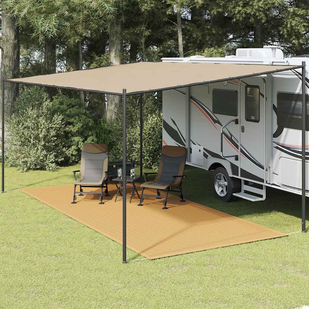 Килим за палатка, пясъчно, 250x600 см, HDPE