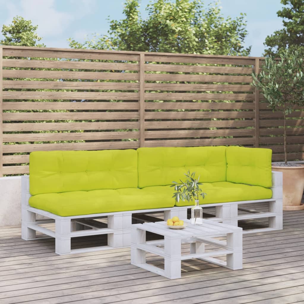 Палетни възглавници, 5 бр, яркозелени, текстил