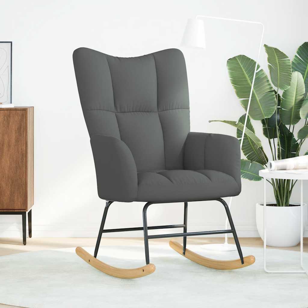 Люлеещ стол, тъмносив, текстил Люлеещ стол, тъмносив, текстил